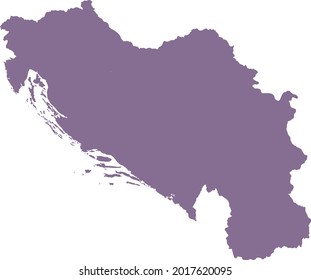 ilustración vectorial del mapa de Yugoslavia