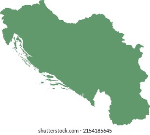 Vector illustration of Yugoslavia map