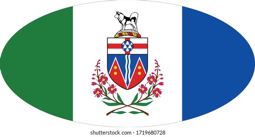 vector illustration of Yukon flag