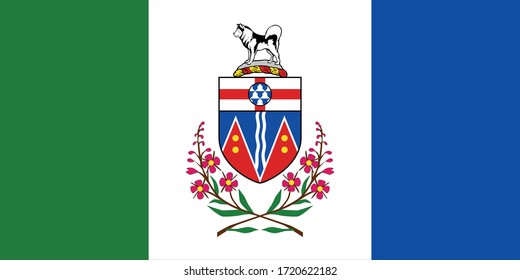 ilustración vectorial de la bandera Yukón