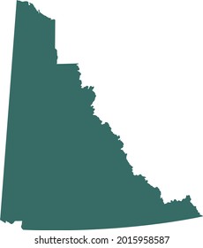 vector illustration of Yukon map