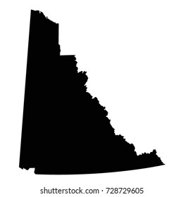 vector illustration of Yukon map