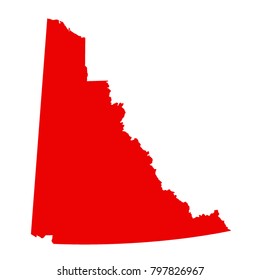 vector illustration of Yukon map