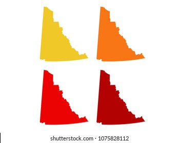 vector illustration of Yukon maps