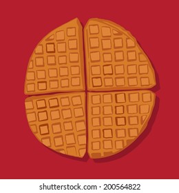 Vector illustration of yummy Waffle