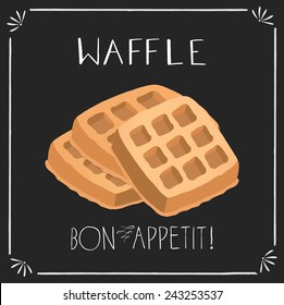 Vector illustration of yummy Waffle