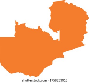 vector illustration of Zambia map