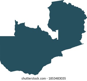 vector illustration of Zambia map