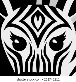 Vector illustration. Zebra.