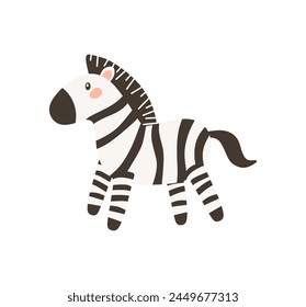 Vektorillustration eines Zebras. Handgezeichnetes Nilpferd. afrikanisches Tier