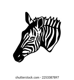 ilustración vectorial de la cabeza de cebra