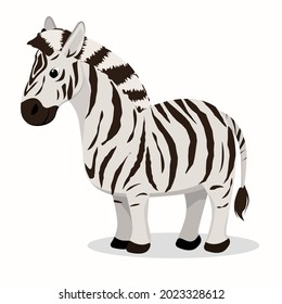 ilustración vectorial de una cebra aislada en un fondo blanco