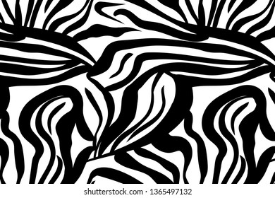 Vector illustration of zebra pattern. Simple abstract background