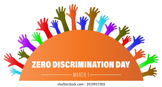 Vector Illustration of Zero discrimination day March 1