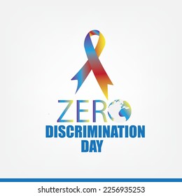Ilustración vectorial del Día de la Discriminación Cero. Diseño sencillo y elegante