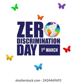 Vektor-Illustration von Zero Discrimination Day Social Media Feed-Vorlage