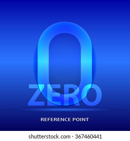 Vector illustration. Zero reference point