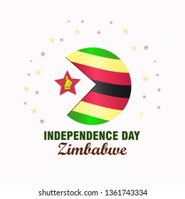 Vector illustration of Zimbabwe independence day. 