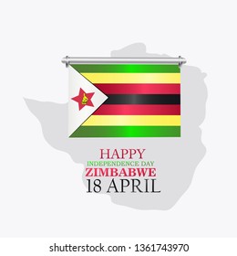 Vector illustration of Zimbabwe independence day. 