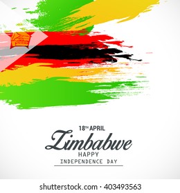 Vector illustration of Zimbabwe independence day.