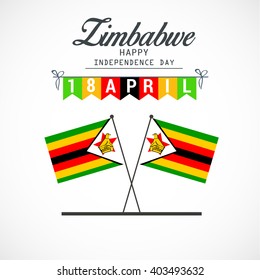 Vector illustration of Zimbabwe independence day.