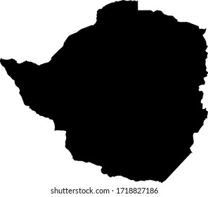 ilustración vectorial del mapa de Zimbabwe