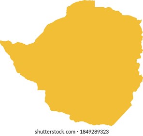 vector illustration of Zimbabwe map