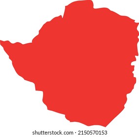 Vektorgrafik von Simbabwe-Karte