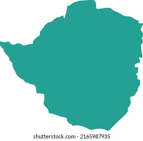 Mapa de la ilustración vectorial de Zimbabue