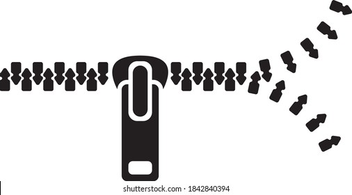 Vector illustration of the zipper