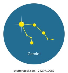 Vector Illustration of Zodiac Constellations, Astrology Star Maps. Item 2