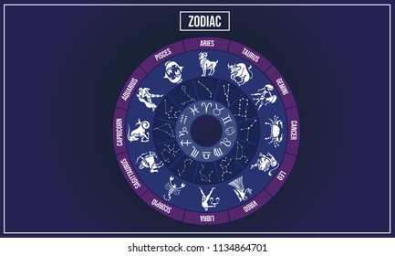 Vector illustration of Zodiac graphic and symbol
