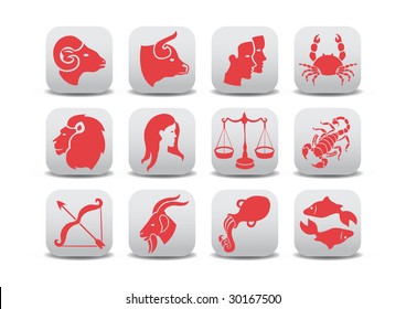 Vector illustration of zodiac icons .You can use it for your website, application or presentation