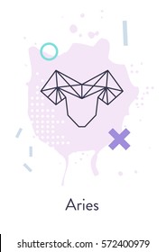 Vector illustration of zodiac sign Aries