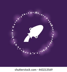 Vector illustration of zodiac sign. Elements for design on dark purple background.