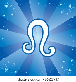Vector illustration of zodiac sign Leo