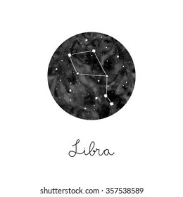 vector illustration with zodiac sign Libra