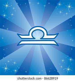 Vector illustration of zodiac sign Libra