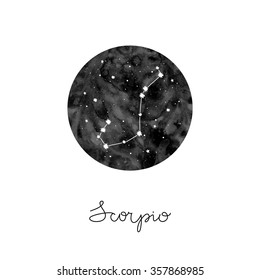 vector illustration with zodiac sign Scorpio
