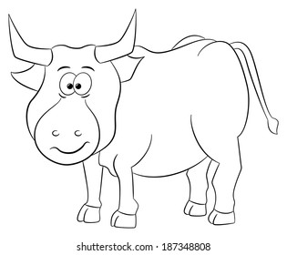 vector illustration of a zodiac sign -  taurus