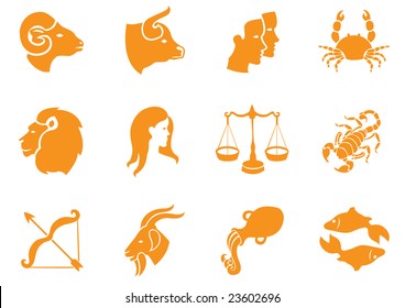 Vector illustration of zodiac signs.You can use it for your website, application or presentation