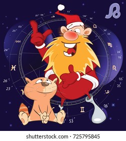 Vector Illustration of a Zodiac Signs Leo. Cartoon Character