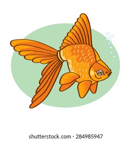 Vector illustration. Zodiac, the water element, Fish. Isolated on white background.