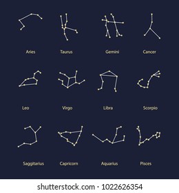 Vector illustration. Zodiacal constellation icon. 