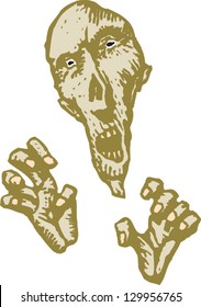 Vector illustration of a zombie