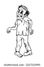 Vector illustration of a zombie