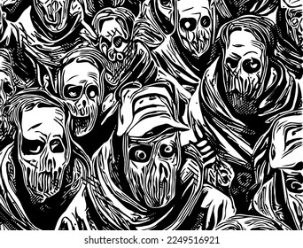 vector illustration of zombie cartoon