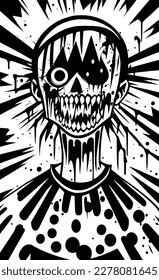 vector illustration of zombie cartoon