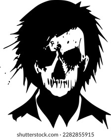 vector illustration of zombie cartoon