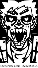 vector illustration of zombie cartoon
